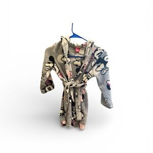 Disney Junior Minnie Mouse Plush Robe Girls Size 6 – Soft Cozy Tie Belt 🎀